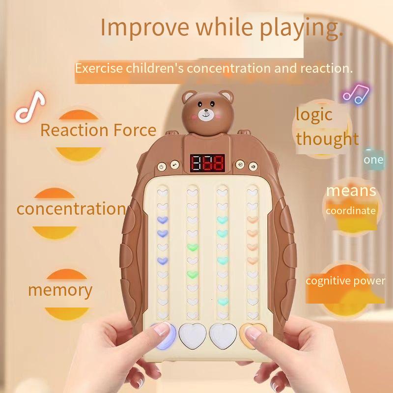 2pcs music rhythm game machine beat master electronic handheld game machine hand-eye coordination training educational toy