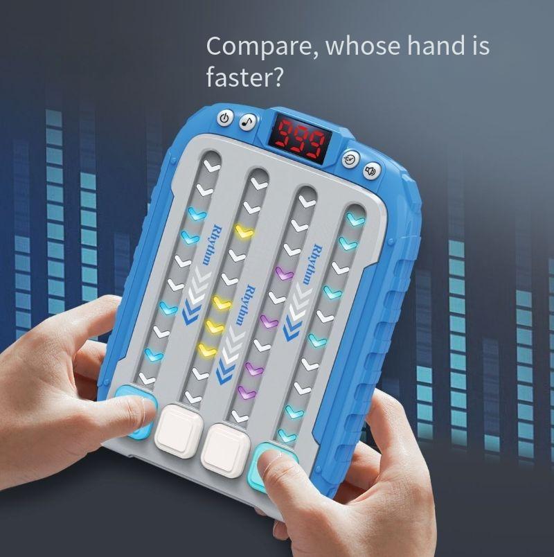 2pcs music rhythm game machine beat master electronic handheld game machine hand-eye coordination training educational toy