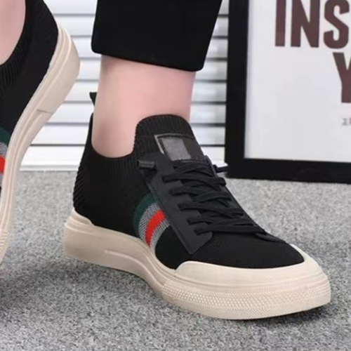 Men's shoes spring and autumn new men's breathable mesh panel shoes, lazy slip-on labor protection work shoes, casual canvas shoes