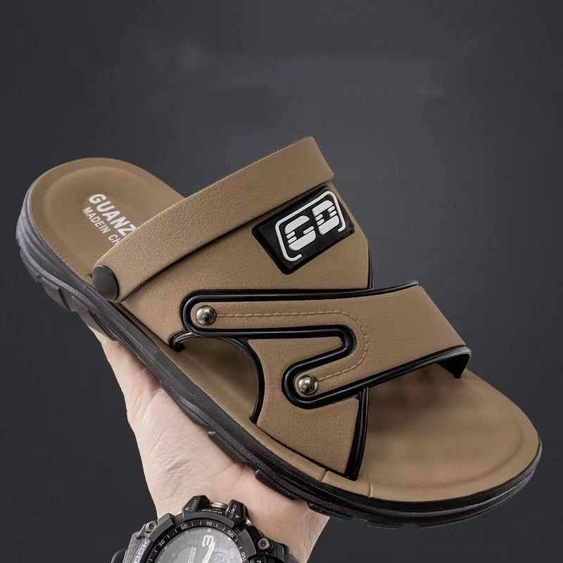 （Choose one size larger）Men's SandalsSlippers for Outdoor Activities at HomeWear lightweight soft-soled sandals for breathable beach sandals for men black