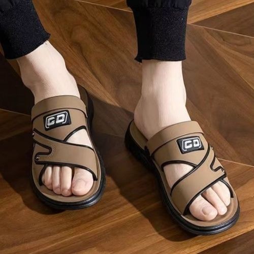 （Choose one size larger）Men's SandalsSlippers for Outdoor Activities at HomeWear lightweight soft-soled sandals for breathable beach sandals for men black