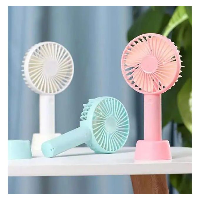 3 Speed Personal Fan with stand - Rechargeable Mini USB Rechargeable Handheld Fan