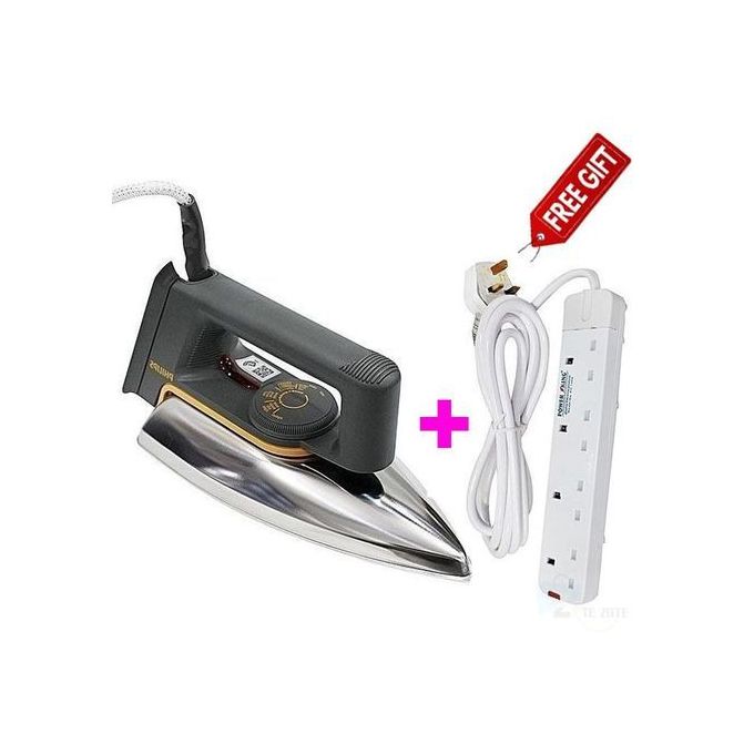Philips Dry Iron Box Non-Stick Sole Plate Efficient Iron Box Plus Free Extension Cable