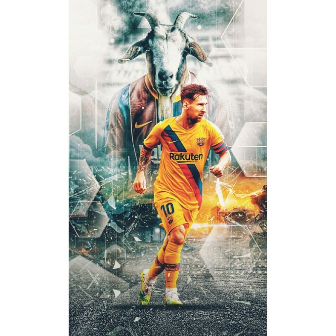 Messi GOAT Football Wall Decor