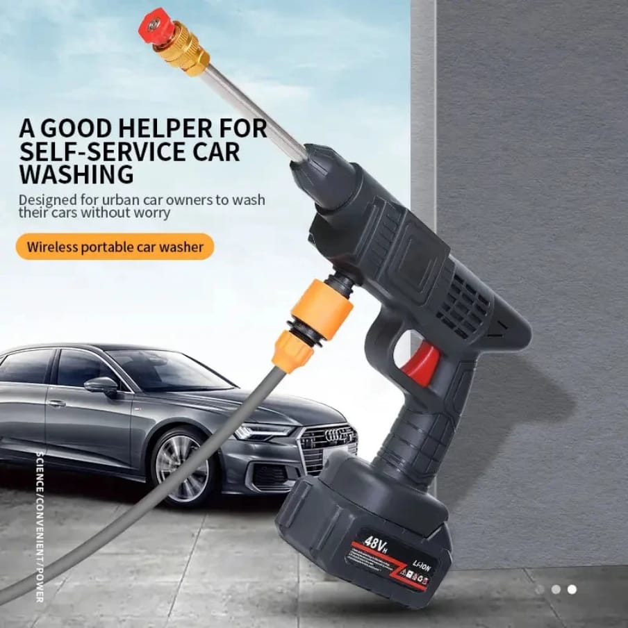 Car washing machine high pressure water gun household and commercial high pressure car washing machine wireless with two 48v lithium battery commercial high pressure water gun