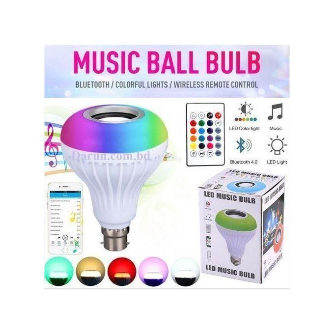 Bluetoothworld & Technology Bluetooth Music LED Bulb Multi Color Speaker