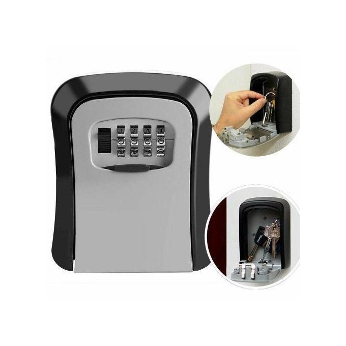 Weatherproof Wall-mounted Key Safe with Password Key Box Key Lock Box