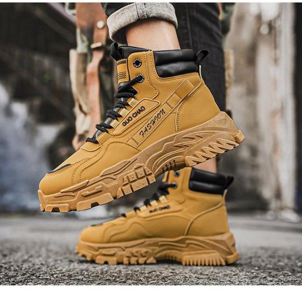 Men's Non-Slip And Wear Resistant Thick Sole Everyday High Top Martens Boots
