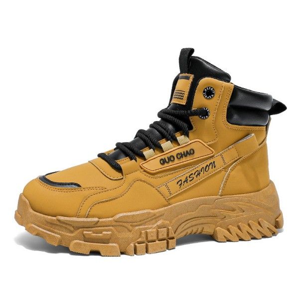 Men's Non-Slip And Wear Resistant Thick Sole Everyday High Top Martens Boots