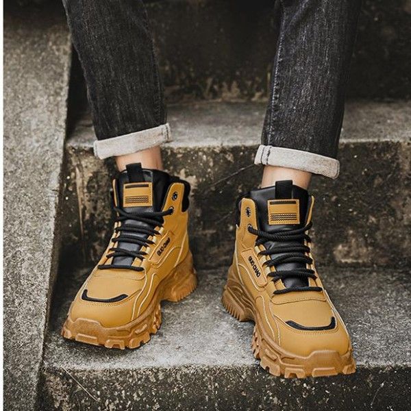 Men's Non-Slip And Wear Resistant Thick Sole Everyday High Top Martens Boots