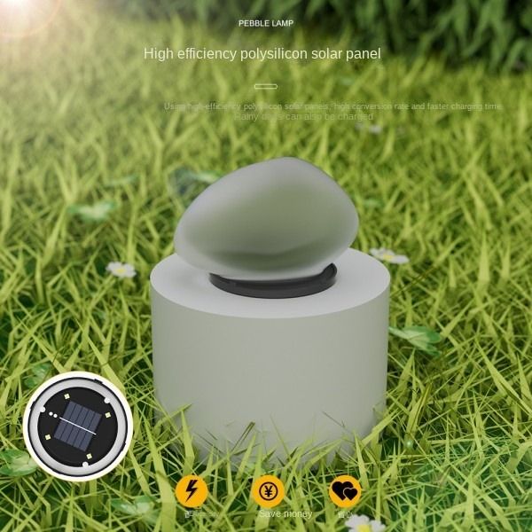 Solar-Powered Garden Lights Simulated Pebble Outdoor Garden Lawn Lights And Landscape Lights