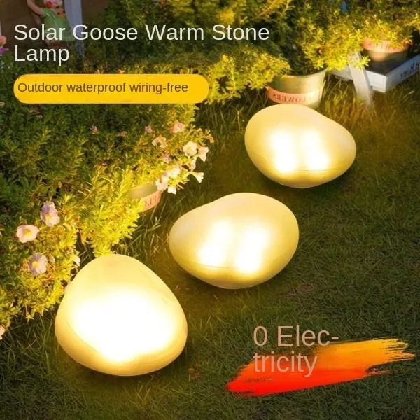 Solar-Powered Garden Lights Simulated Pebble Outdoor Garden Lawn Lights And Landscape Lights