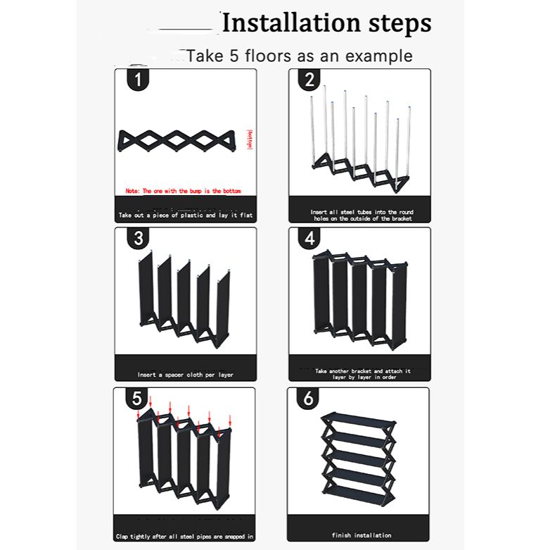 5-layer shoe rack storage rack multifunctional storage rack