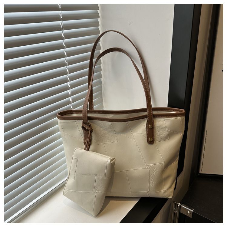2in1 New Arrivals PU splicing Women's Bags Tote Bags handbags Trendy Shoulder Bag