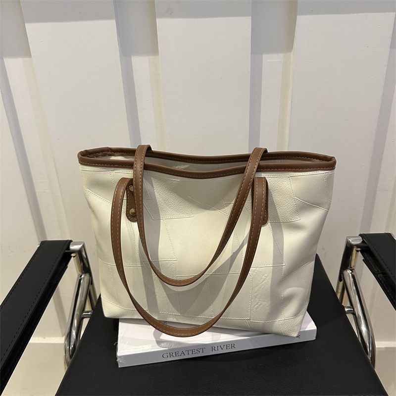 2in1 New Arrivals PU splicing Women's Bags Tote Bags handbags Trendy Shoulder Bag
