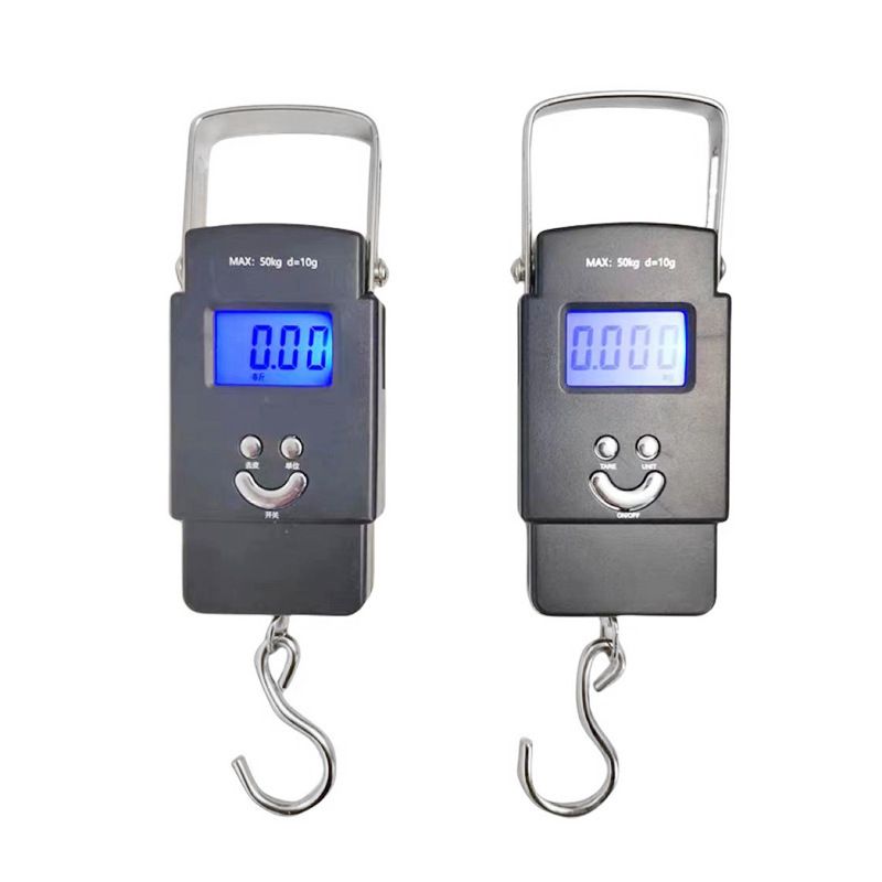 50Kg/110Lbs Scalable handle Electronic Portable LCD Digital Scale High Precision Luggage Weight Scale Balance Electronic Scale Digital Portable Hook 50Kg Weighing Scale