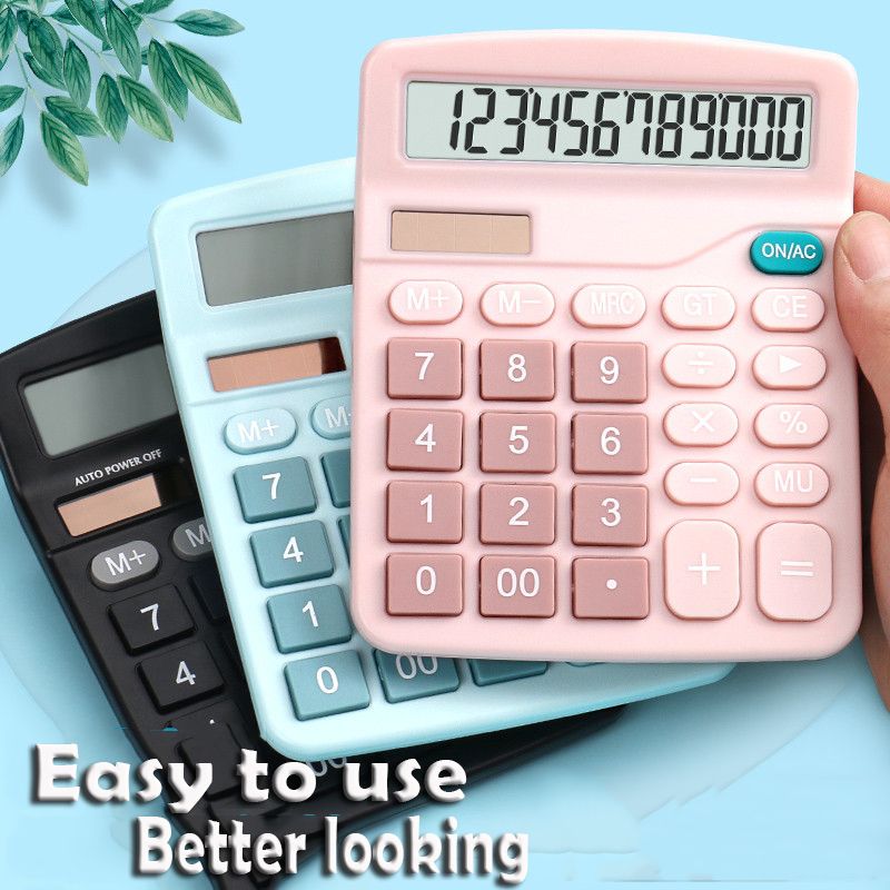 Solar Electronic Calculator Dual Power Supply Calculator for Home Office School Financial Accounting Tools
