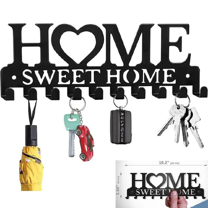 Key Holder Kitchen Rack  Wall Decorative Wall Organizer Key Hanger Bathroom Door Holder Hanger Towel Holder Key Hooks