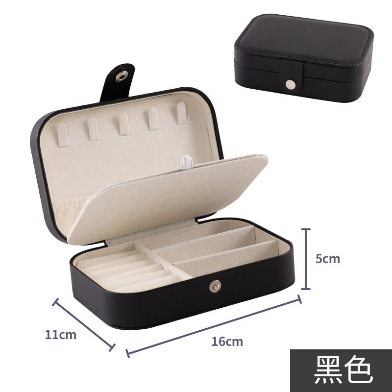 3-layers PU Jewelry Box Jewelry Boxes & Organizers  Desktop Earrings Ring Jewelry Storage Box Multi functional storage16*11*5CM