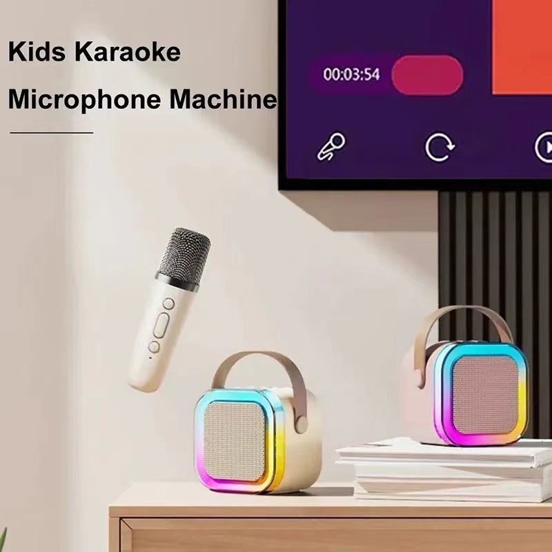 3in1 【Mini Size】 Wireless Microphones Bluetooth Speaker  Portable Small Home Outdoor Bluetooth Speaker Wireless Subwoofer
