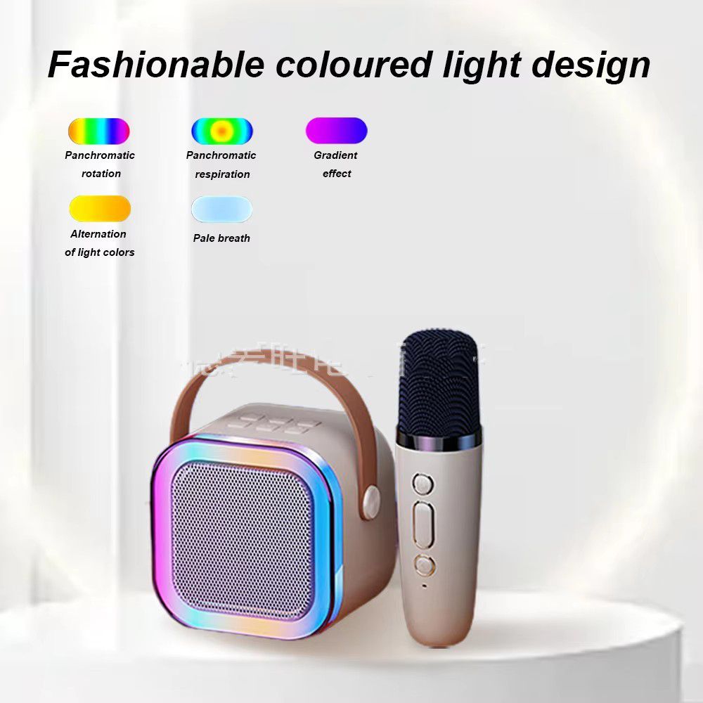 3in1 【Mini Size】 Wireless Microphones Bluetooth Speaker  Portable Small Home Outdoor Bluetooth Speaker Wireless Subwoofer