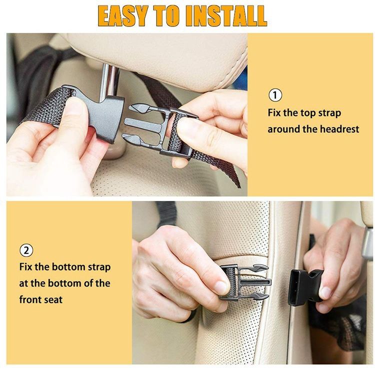 57*42cm Multi-Pocket Bottle Bag Storage Car back seat organizer Car Seat Back Hanging Bag Car Document Holder  Transparent bag can hold ipad Household storage bag