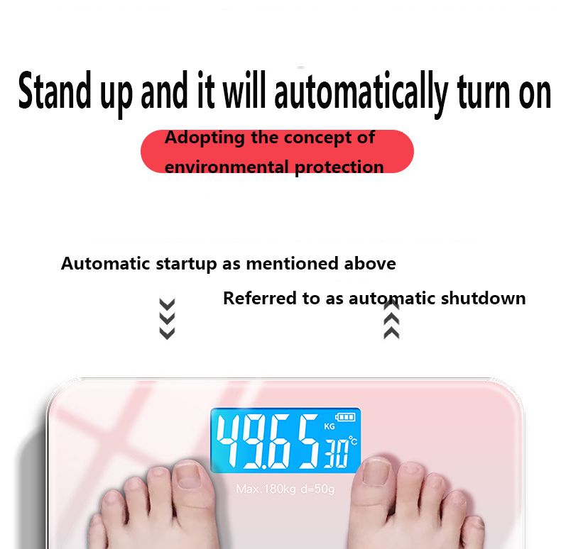 Gradient colors Accurate weight scale LCD screen display Body Weight Scales Bathroom Scale Electronic Digital Scale