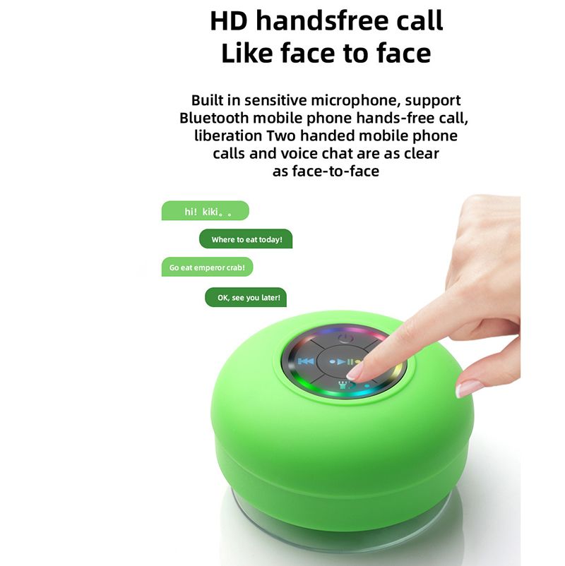 Waterproof Bluetooth Speakers Mini Speaker Portable Subwoofer Outdoor Small Speaker Suction cups can be attached to bathroom walls