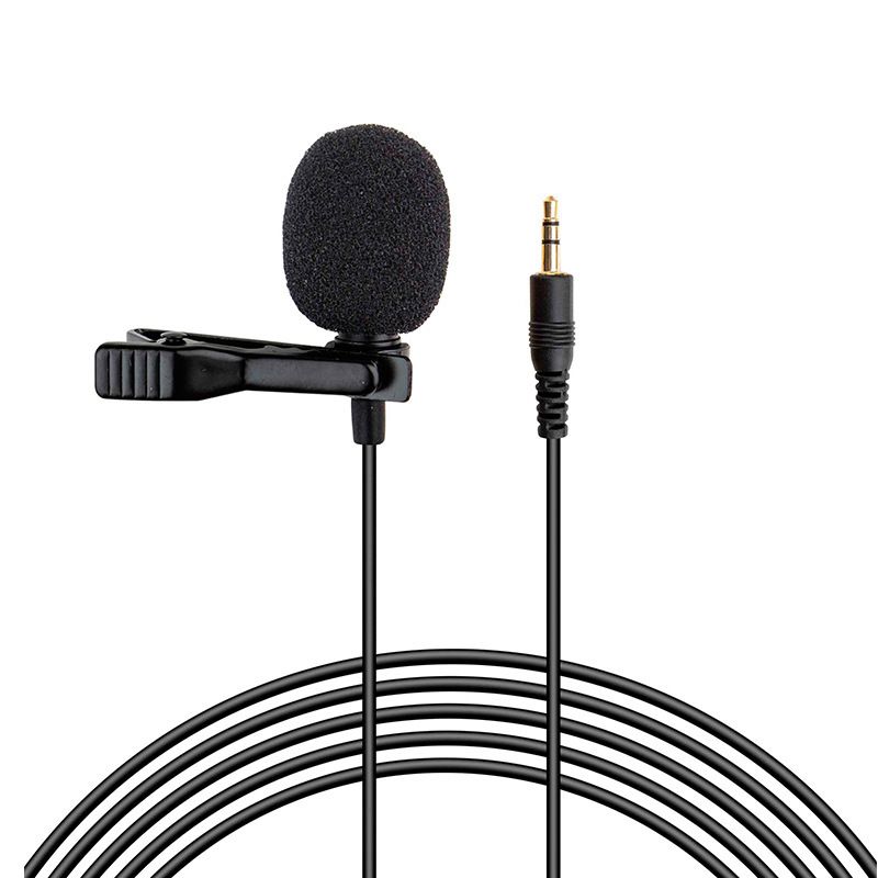 Portable Lapel Microphone Clip-on 3.5MM150CM Cable Mini external practical speech amplifier for earphones speaker