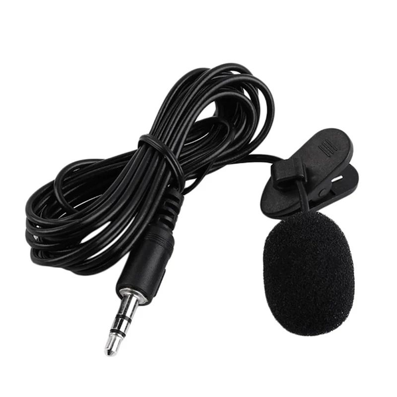 Portable Lapel Microphone Clip-on 3.5MM150CM Cable Mini external practical speech amplifier for earphones speaker