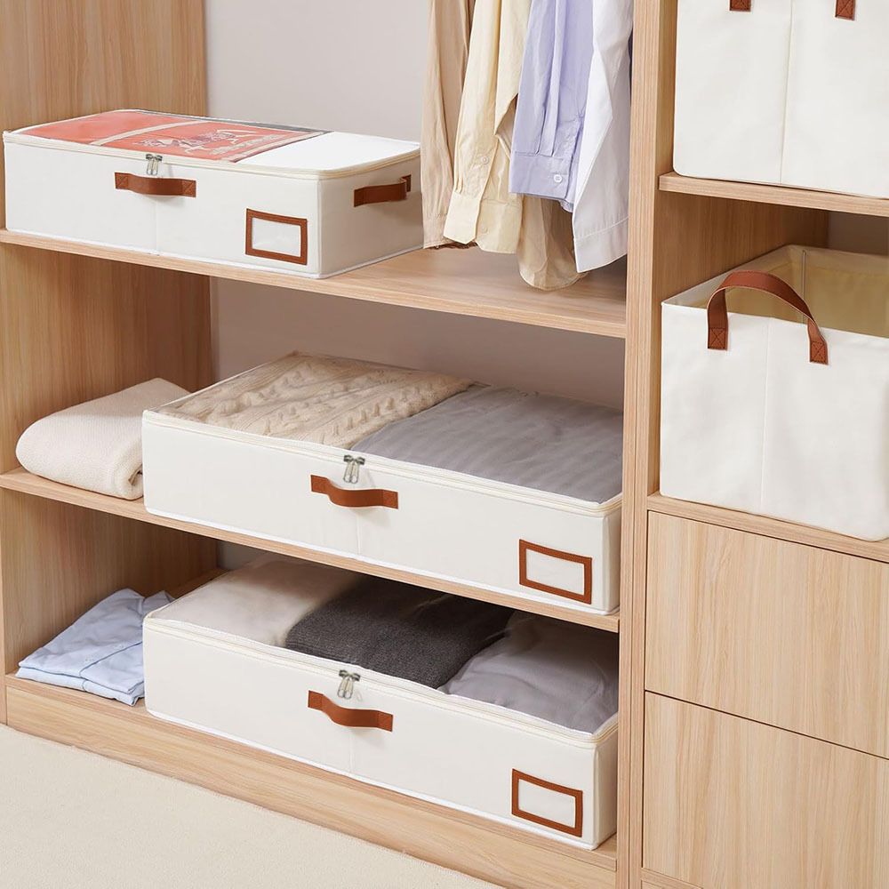 Under-bed storage box for household clothes quilts moisture-proof storage organization box foldable storage box