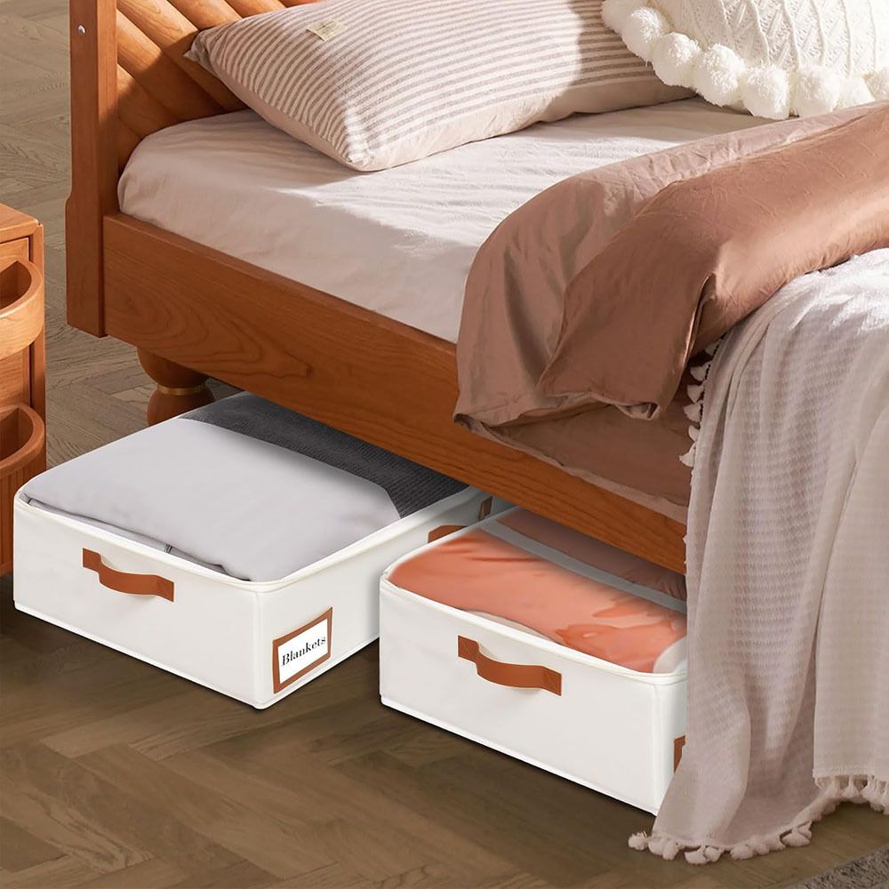Under-bed storage box for household clothes quilts moisture-proof storage organization box foldable storage box