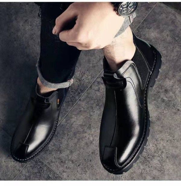 Men's Fashion British Fashion Retro Cargo Casual Leather Boots  Oxfords