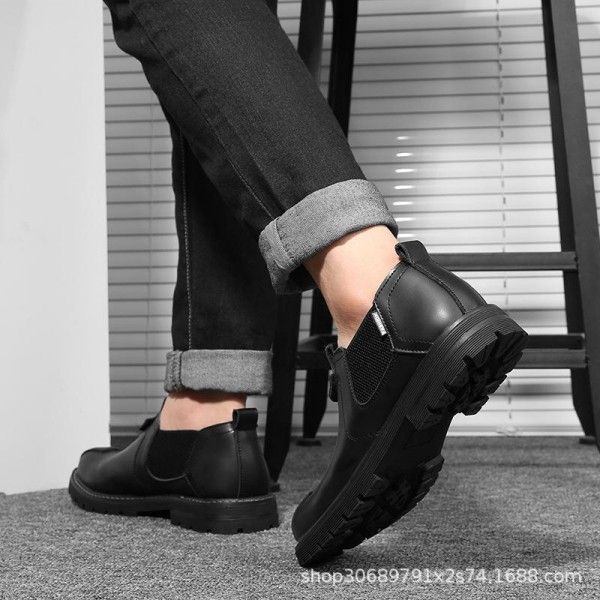 Men's Fashion British Fashion Retro Cargo Casual Leather Boots  Oxfords