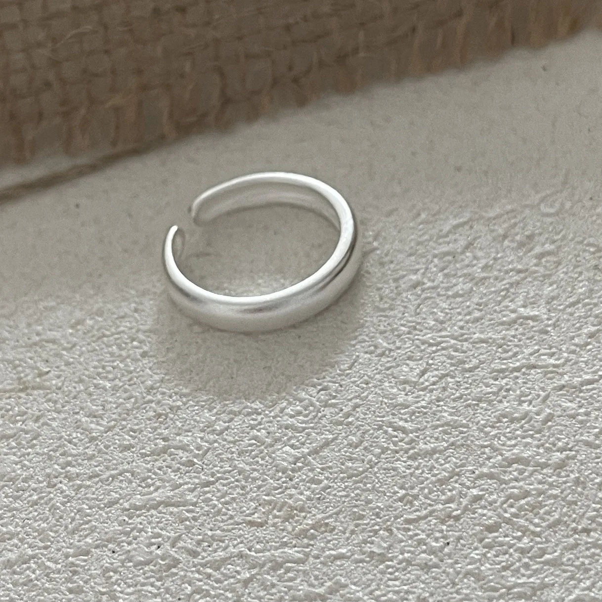 Sterling Silver Rings for Women Couple Minimalist Handmade Simple Oval Shape Ring Party Jewelry Gift Prevent Allergy