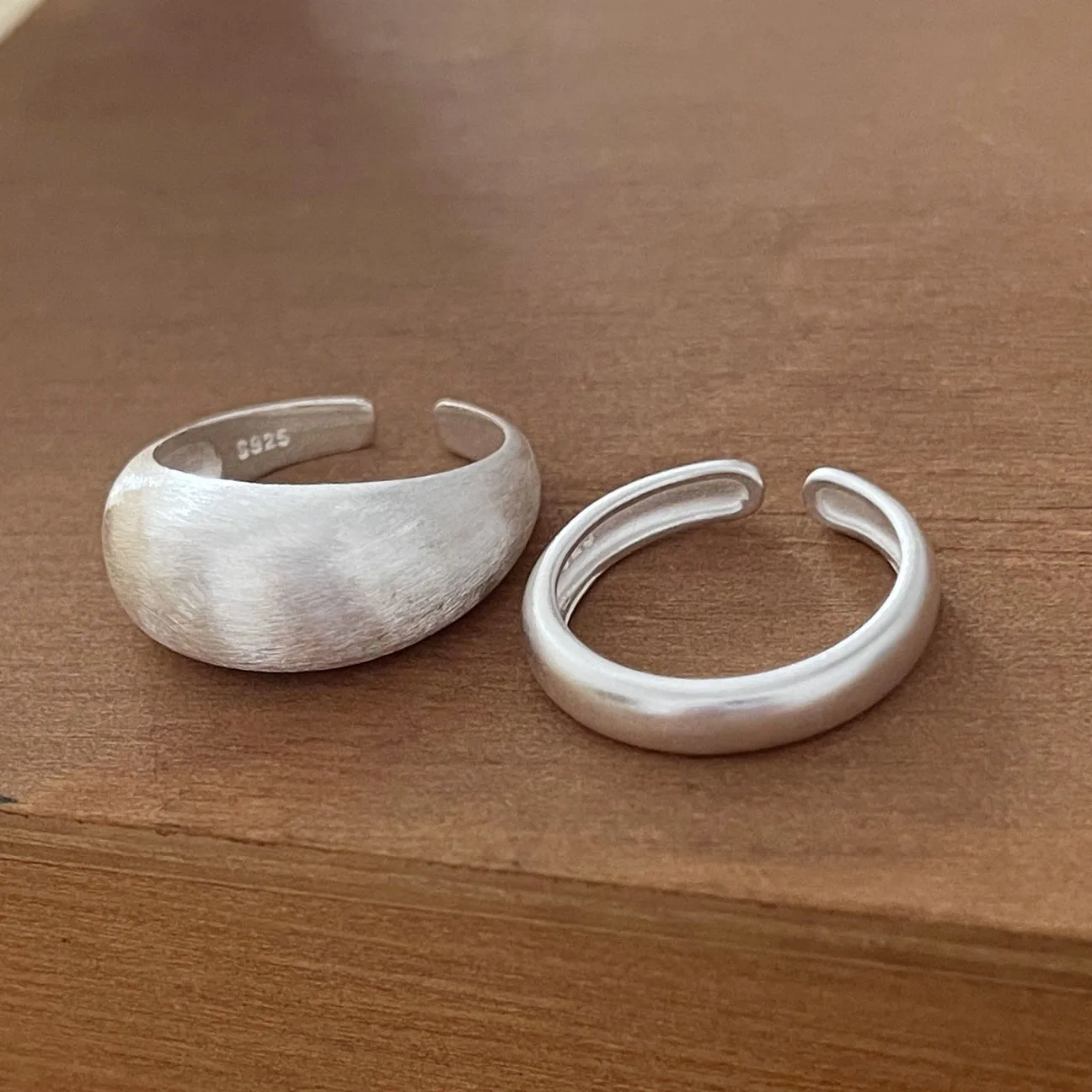 Sterling Silver Rings for Women Couple Minimalist Handmade Simple Oval Shape Ring Party Jewelry Gift Prevent Allergy