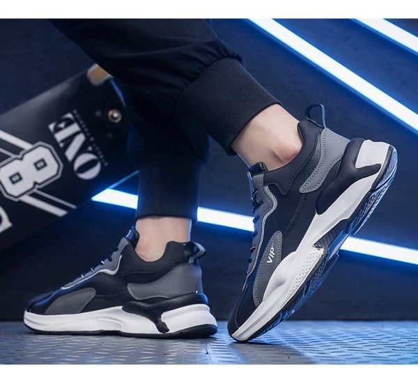 Men's Wear Resistant Non-Slip Front Lace-Up Breathable Casual Running Sneakers