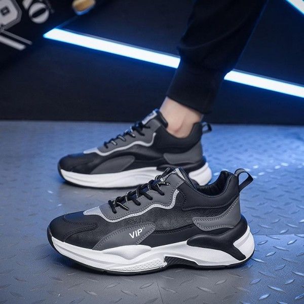 Men's Wear Resistant Non-Slip Front Lace-Up Breathable Casual Running Sneakers