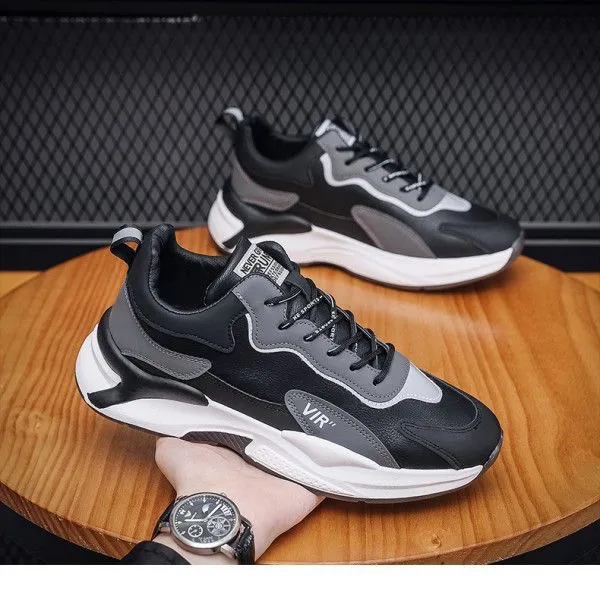 Men's Wear Resistant Non-Slip Front Lace-Up Breathable Casual Running Sneakers