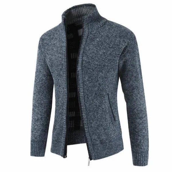 Men's Stand Collar Loose Casual Youth Knitted Cardigan Sweater Coat  Sweaters & Cardigans