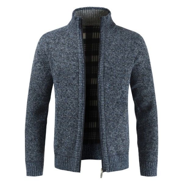 Men's Stand Collar Loose Casual Youth Knitted Cardigan Sweater Coat  Sweaters & Cardigans