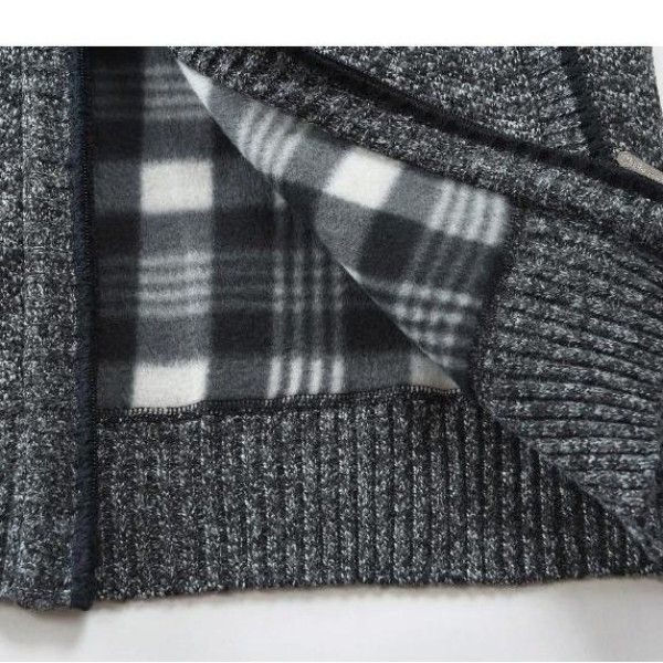 Men's Stand Collar Loose Casual Youth Knitted Cardigan Sweater Coat  Sweaters & Cardigans