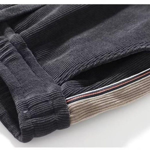 Men's Corduroy Sports Corduroy Sweatpants Warm Casual Long Pants Casual