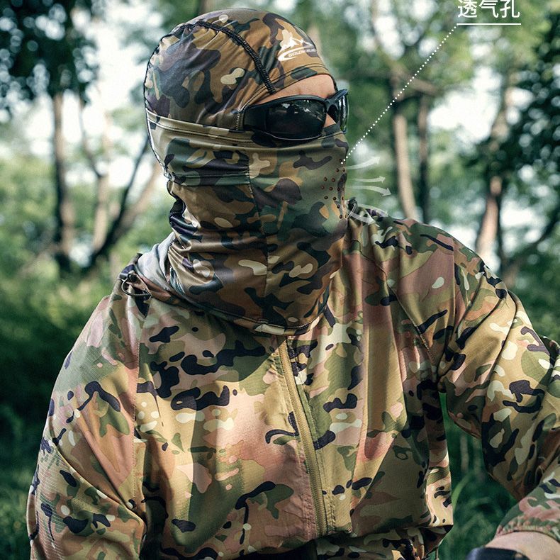 Men's Ice Silk Head Cover Fishing Sunblock Motorcycle Ride Full Face Tactical Camouflage Mask
