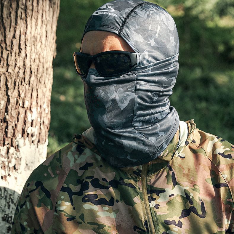 Men's Ice Silk Head Cover Fishing Sunblock Motorcycle Ride Full Face Tactical Camouflage Mask