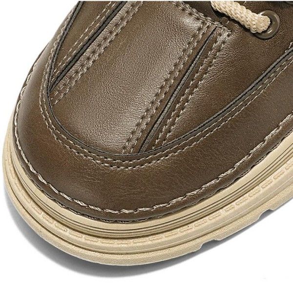 Men's High-Top Non-Slip And Wear Resistant  Leather Workwear Sports Martens  Ankle & Bootie