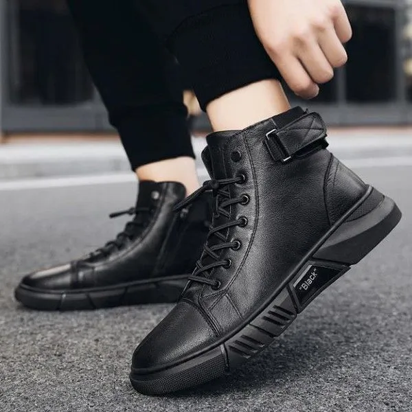 Men's Outdoor Casual Shopping Martens High Top Casual Leather Boots Ankle & Bootie