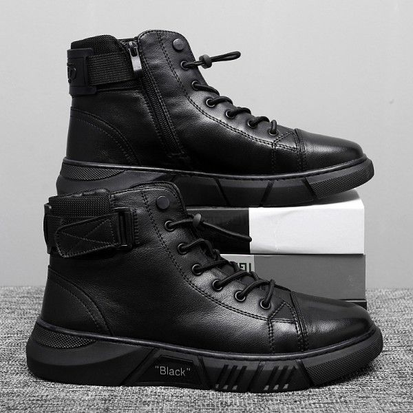 Men's Outdoor Casual Shopping Martens High Top Casual Leather Boots Ankle & Bootie