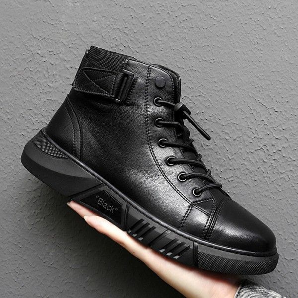 Men's Outdoor Casual Shopping Martens High Top Casual Leather Boots Ankle & Bootie