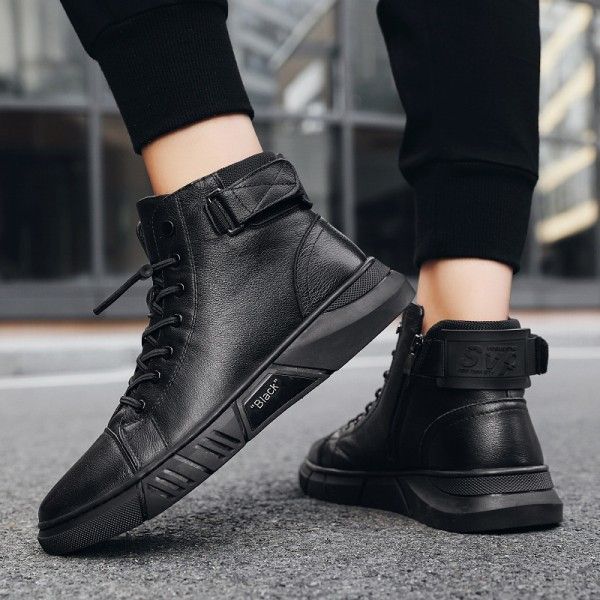 Men's Outdoor Casual Shopping Martens High Top Casual Leather Boots Ankle & Bootie